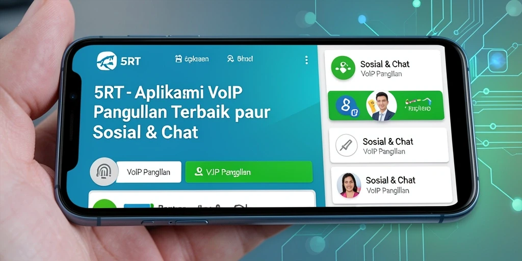 Tampilan antarmuka 5RT saat melakukan panggilan VoIP.