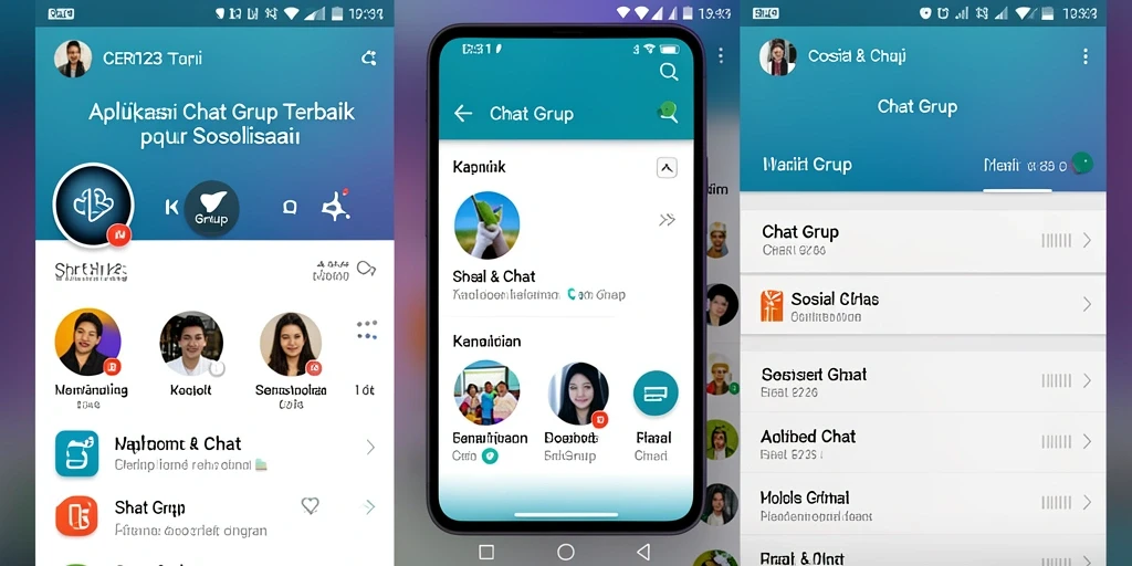 Tampilan antarmuka CERI123 yang menarik untuk Chat Grup.