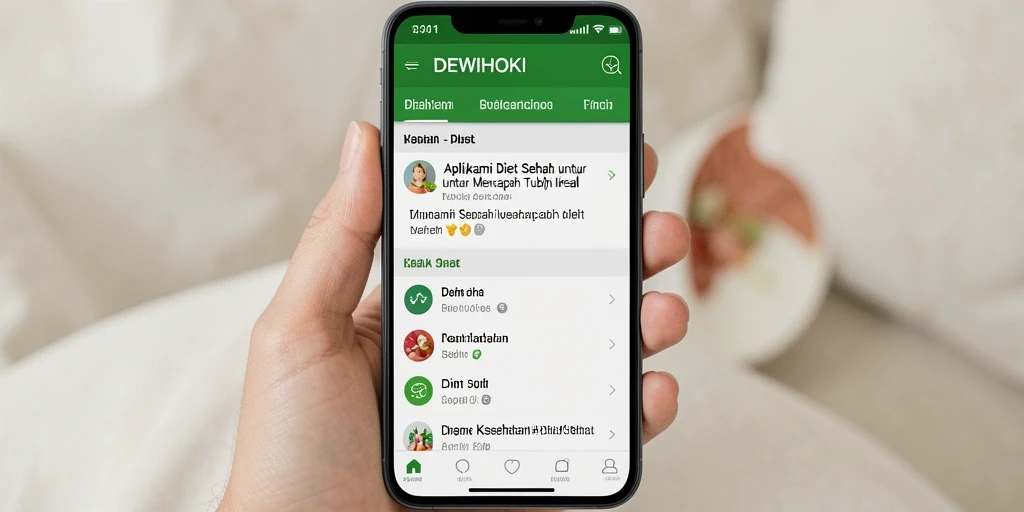 Antarmuka aplikasi DEWIHOKI yang menarik dan mudah digunakan.