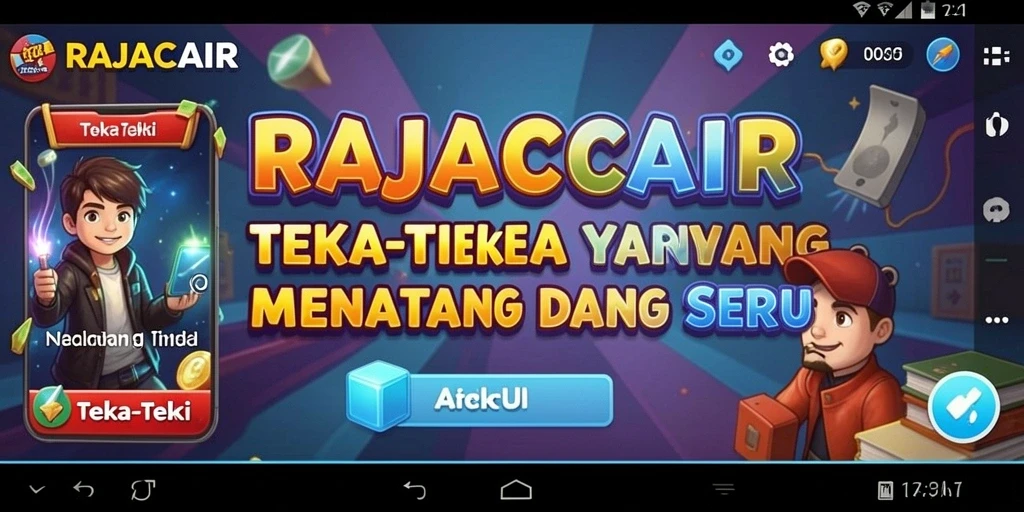 Tampilan antarmuka RAJACAIR yang penuh warna dan menarik.
