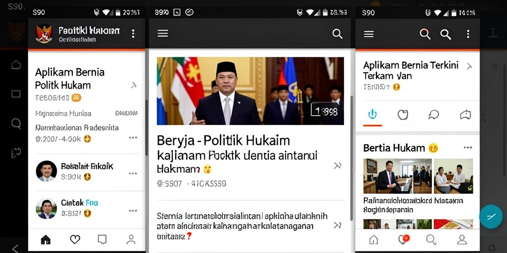 Antarmuka S80 yang modern untuk berita hukum dan politik.