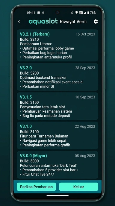 Riwayat Versi aquaslot untuk Pengguna Android Indonesia